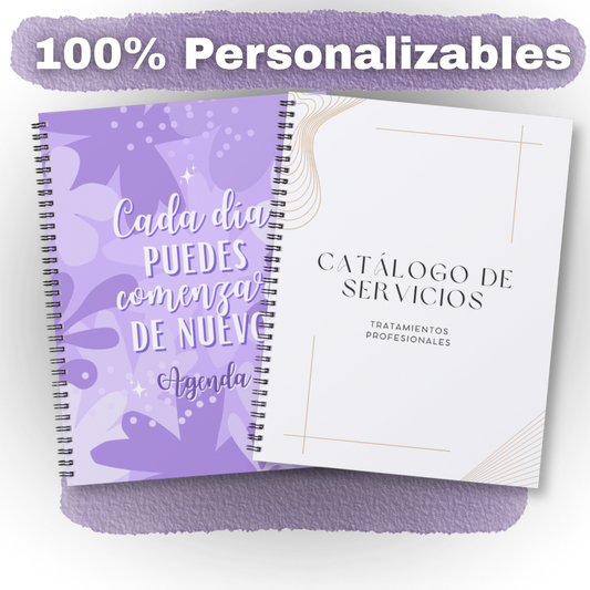 Catalogo de servicios + Agenda 100% Editable para manicuristas